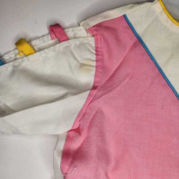 VTG 80s Precious Originals Colorblock Drop Waist dress Girls 12 Months Baby - Picture 7 of 7